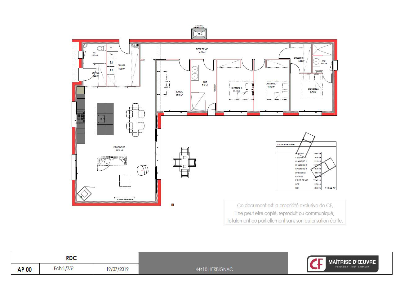 Plan de rez-de-chaussé