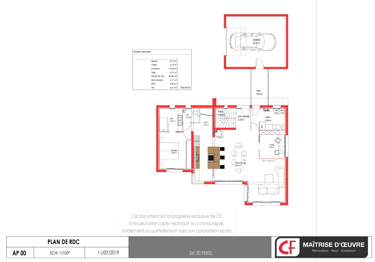 Plan rez-de-chaussé